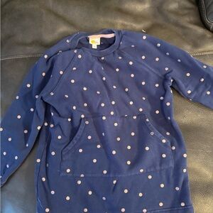 Mini Boden Blue and Pink Polka Dot Sweatshirt